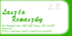 laszlo repaszky business card